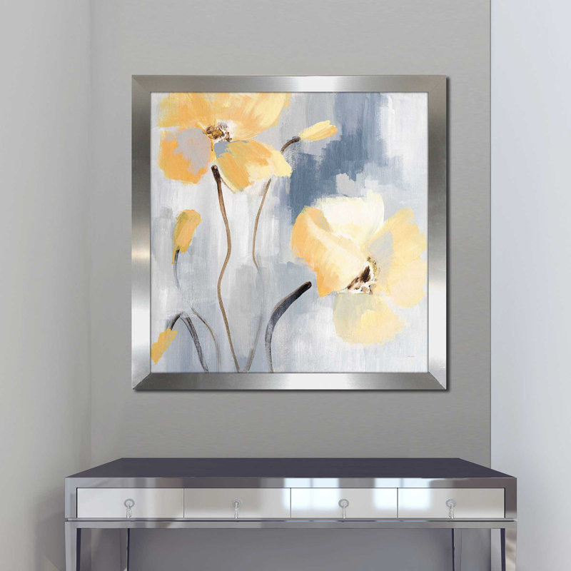 " Blossom Beguile I " by Lanie Loreth, Silver Framed, 31.5" H x 31.5" W x 1" D
