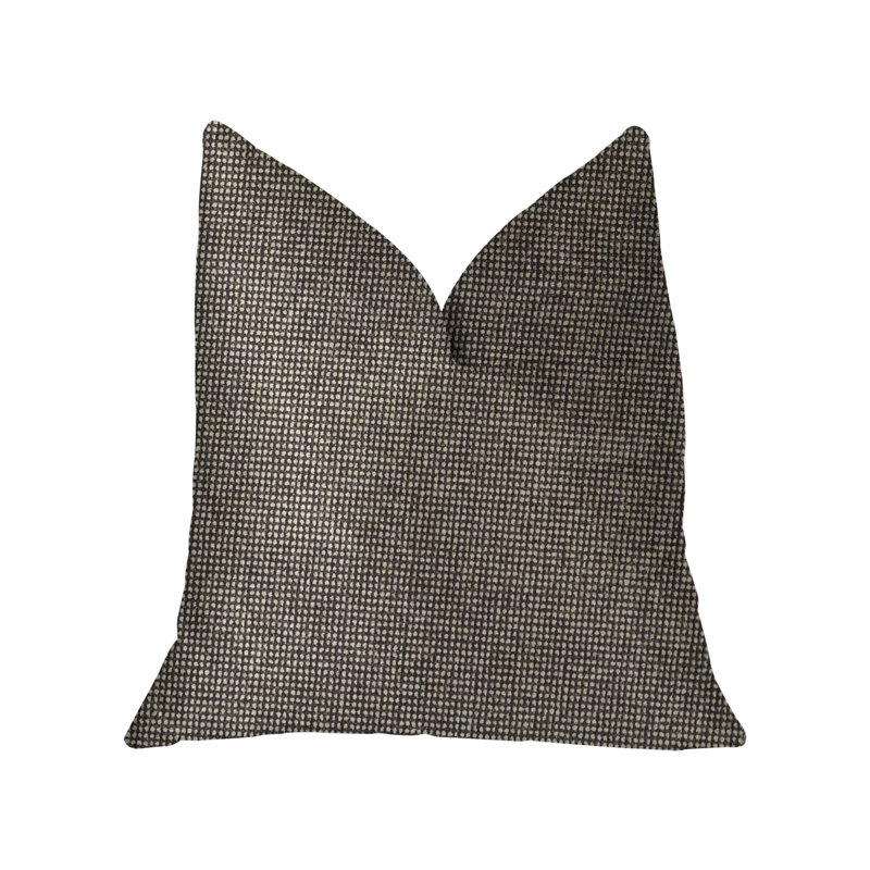 Abigail Charcoal Rayon Polyester Reversible Throw Pillow