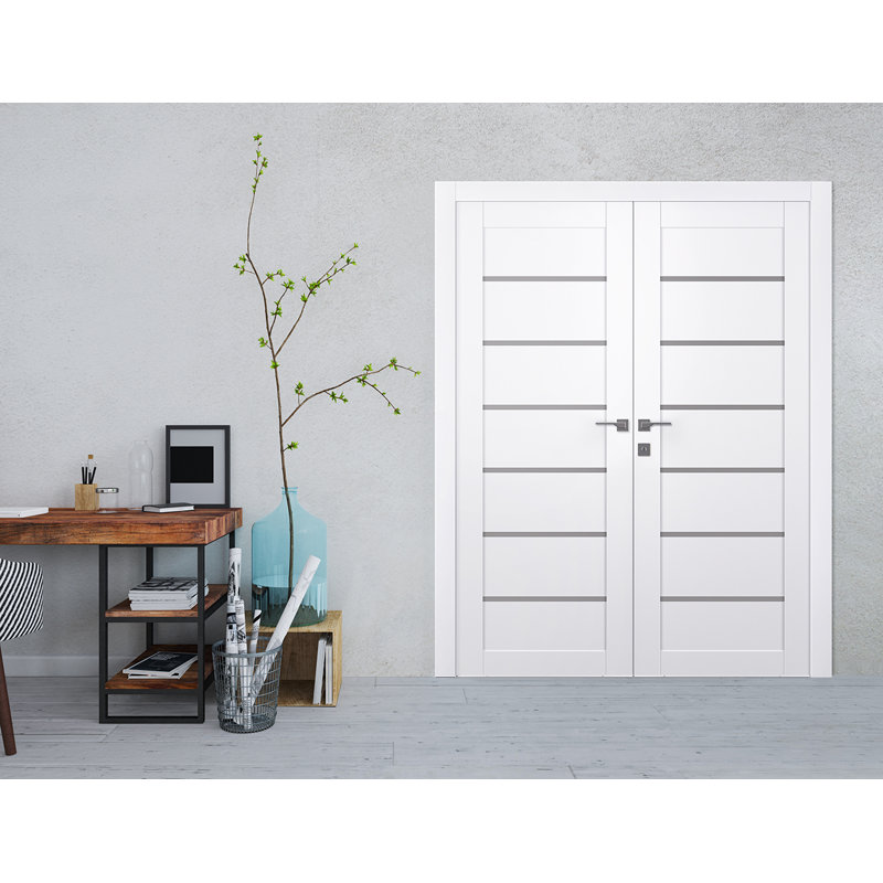 Porte pré-suspendue standard Alba, 71,75 po x 95,24 po, Réversible