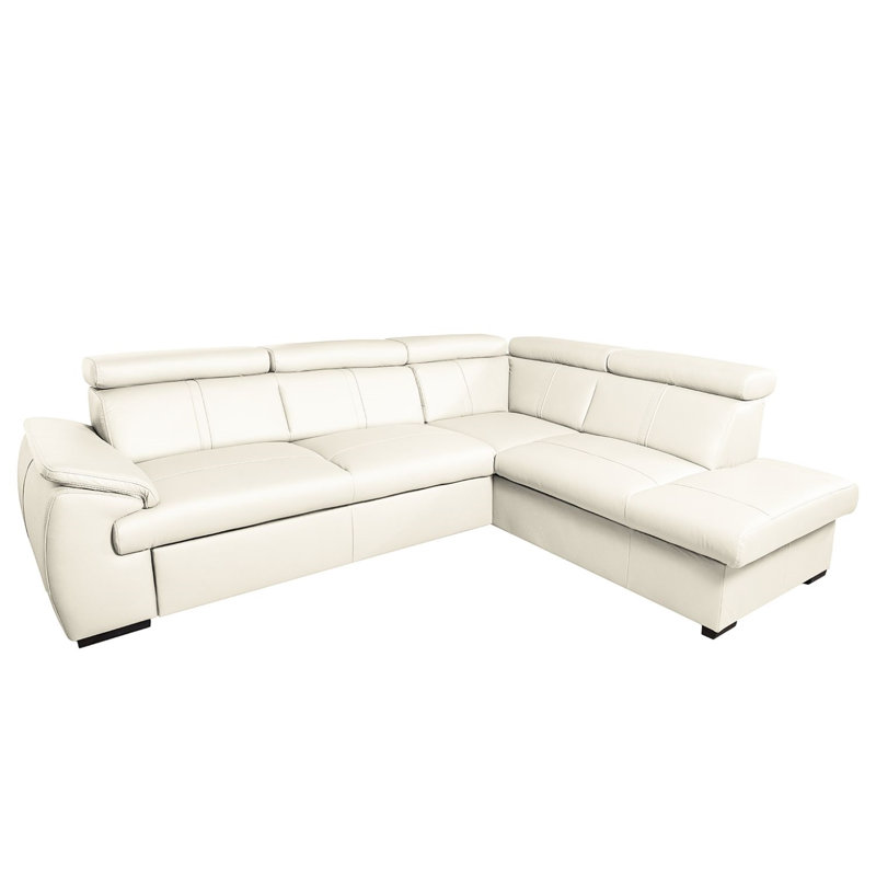 Markwart 5 Seater Sofa Bed, White, Right Hand Facing