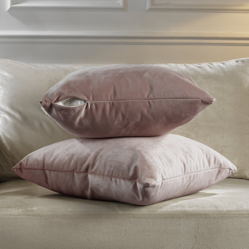 Matte Velvet Pillow Cover, 14" x 14", 14 Salt