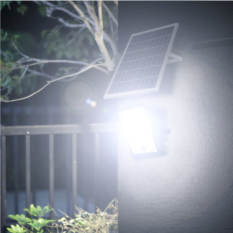 Smart 1 - Head LED Solar Powered Dusk to Dawn Outdoor Security Flood Light with Motion Sensor and Timer