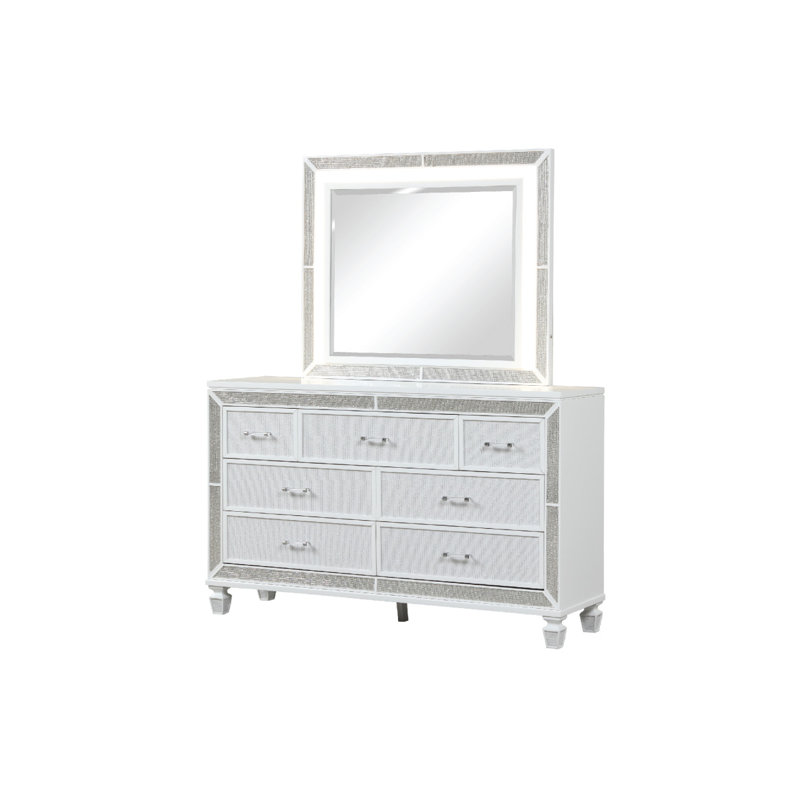 Ensemble de chambre avec grand lit 5 pièces Crystal