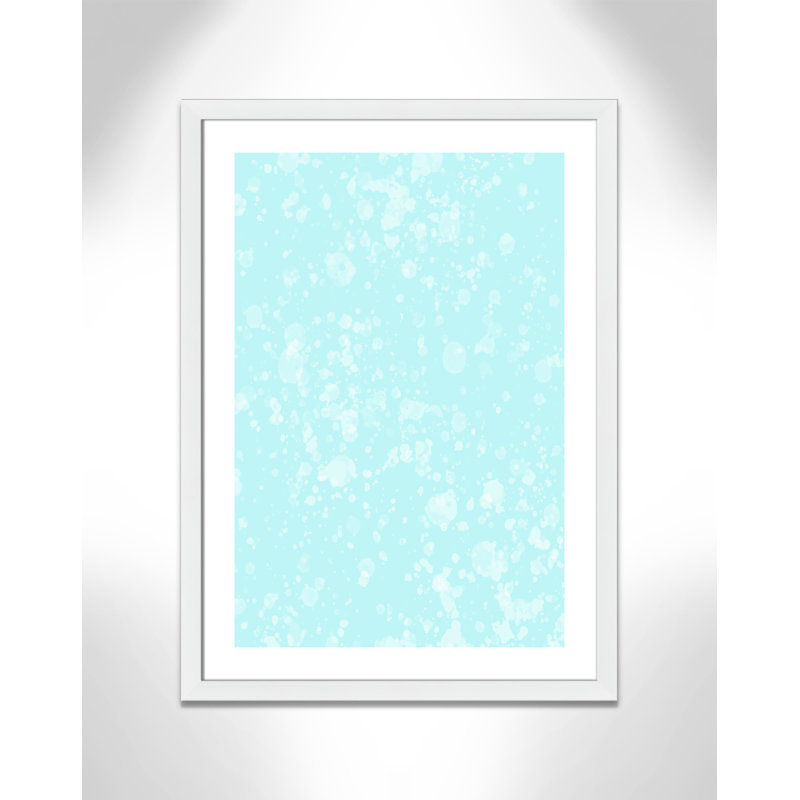 Impression sur papier de bulles fantaisistes, H 36,5 po x l 26,5 po x P 0,625 po, Encadré plat blanc