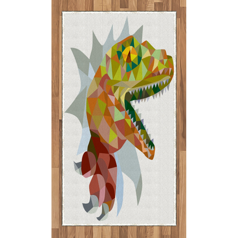 Reptile Dinosaur High Density Long Fiber Poly Threads Decorative Area Rug Carpet, Rectangle 2'7" x 5'