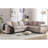 Modular Sectional Sofa Set with Convertible L - Shaped Design, Reversible Rolled Arms and Soft Linen Upholstery for Ultimate Comfort and Flexibility-1662933105-1662933104