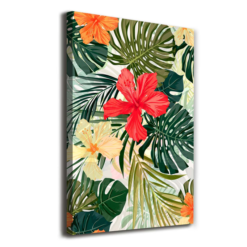 Hawaiian Flowers - Wrapped Canvas Print