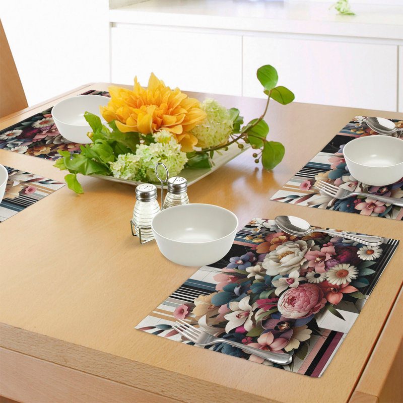 Ensemble de 4 napperons Ambesonne Modern