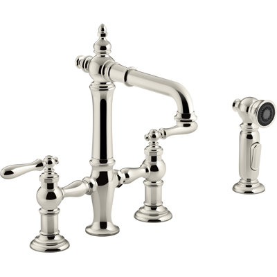 Artifacts Bridge Faucet with Side Spray