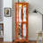 Glass Wine Cabinet With Movable Partition And Sophisticated Style Display Abundant Space
