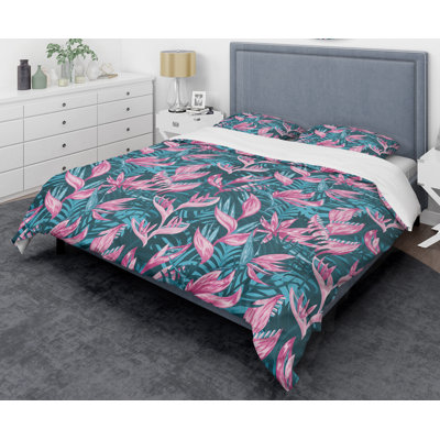 Polyester Twill Floral Duvet Cover Set