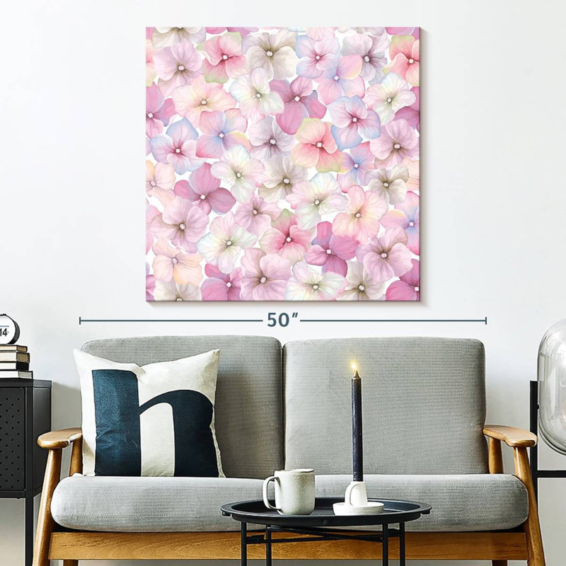 Hortensias roses dégradés Harnek, H 33 po x l 33 po