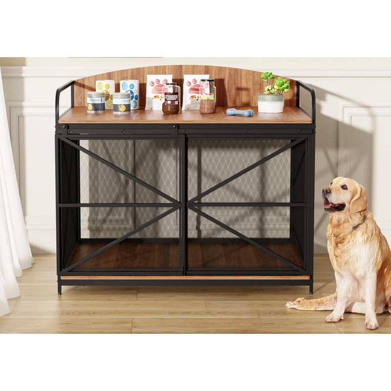 Table de bout pour ferme en bois Farmhouse, Brun