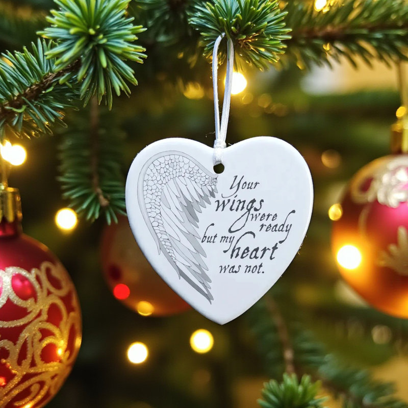 Personalization Mall Your Wings Heart Ornament
