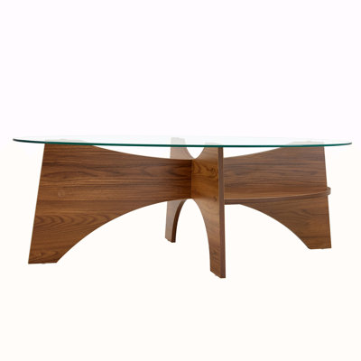 Oval Tempered Glass Coffee Table