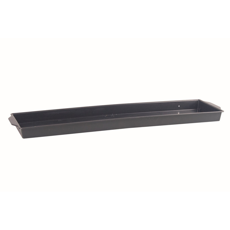 Plateau en plastique noir, H 0,75 po x l 17,25 po x P 4,25 po