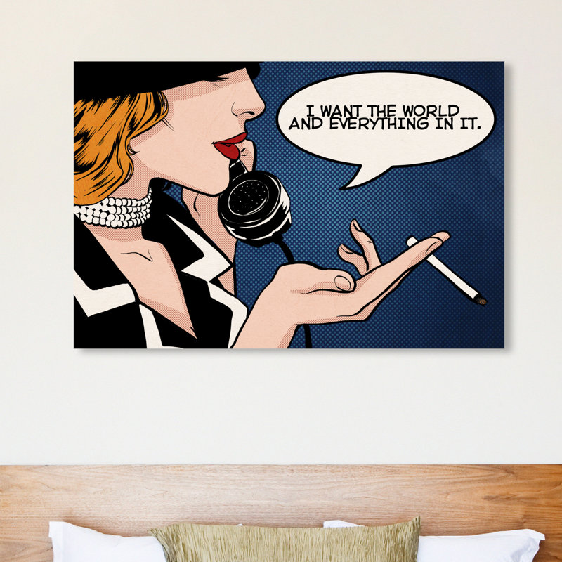 «I Want Everything Blonde», reproduction d'impression sur papier, H 36 po x l 54 po x P 1,5 po, Toile tendue