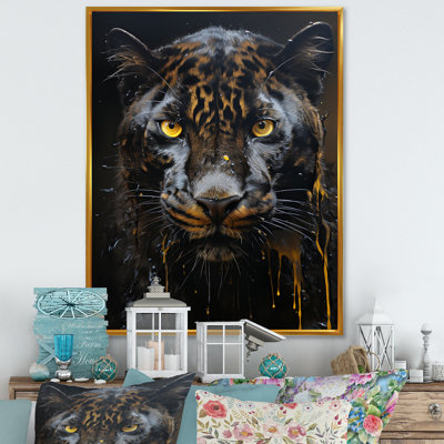 Ebony Panther Drips - reproduction sur toile
