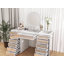 Ninian Vanity Dressing Table with 13-Drawers Glass top 130cm Wide-826015024