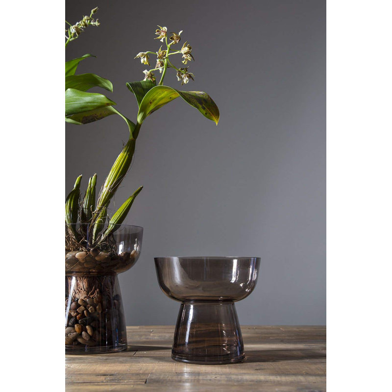 Aylor Handmade Glass Table Vase, 7" H x 7.75" W x 7.75" D