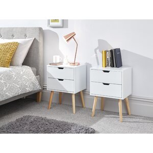 Zipcode Design Lalani 2 Drawer Bedside Table & Reviews | Wayfair.co.uk