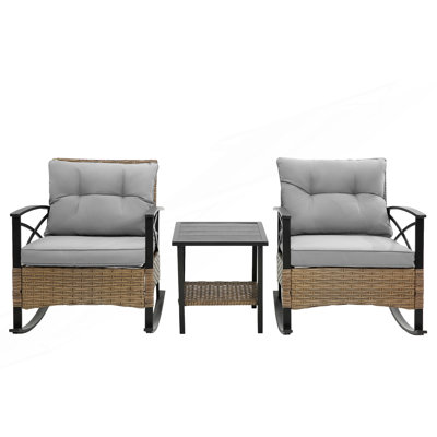 Ensemble de chaises berçantes 3 pièces
