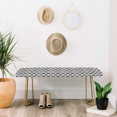 Banc en similicuir Mod Scallops
