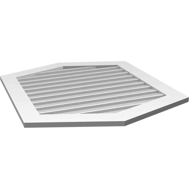 Ventilé vertical à pignon vertical 4/12 po, H 40 po x l 34 po x P 1 po
