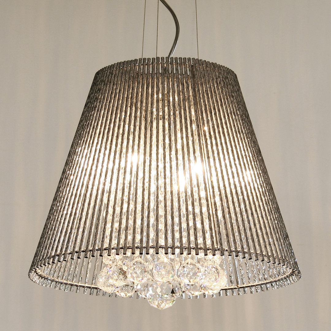 Geometric Pendant with Crystal Accents