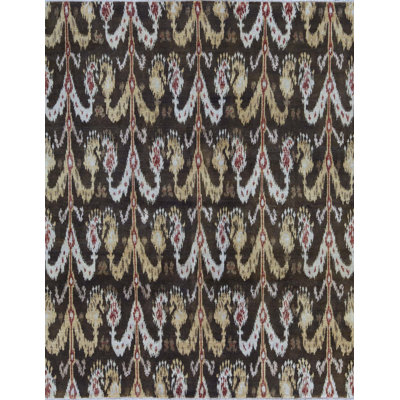 Tapis brun de haute qualité noué à la main