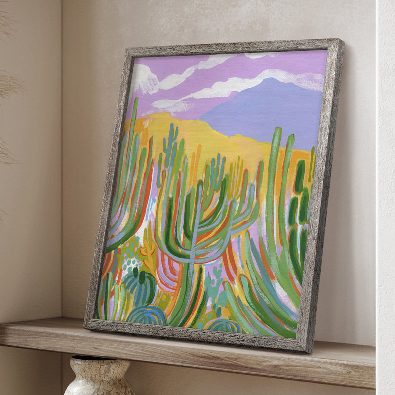 Lavender Desert I, reproduction encadrée - bois massif, H 11 po x l 9 po