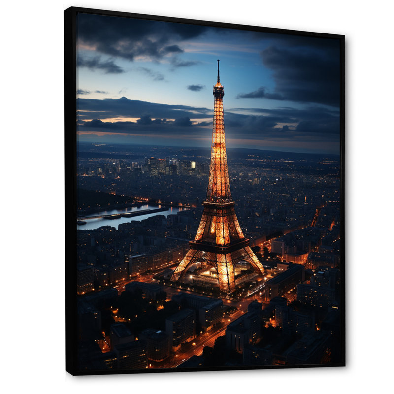 Paris Montparnasse, impressions sur toile, H 32 po x l 24 po x P 1 po, Cadre flottant noir