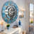 Wall Clock 24" Oversized for Living Room decor with Real Moving Gears England Collection-107103003