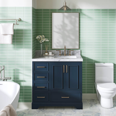 Meuble-lavabo simple avec plateau Abshire 37