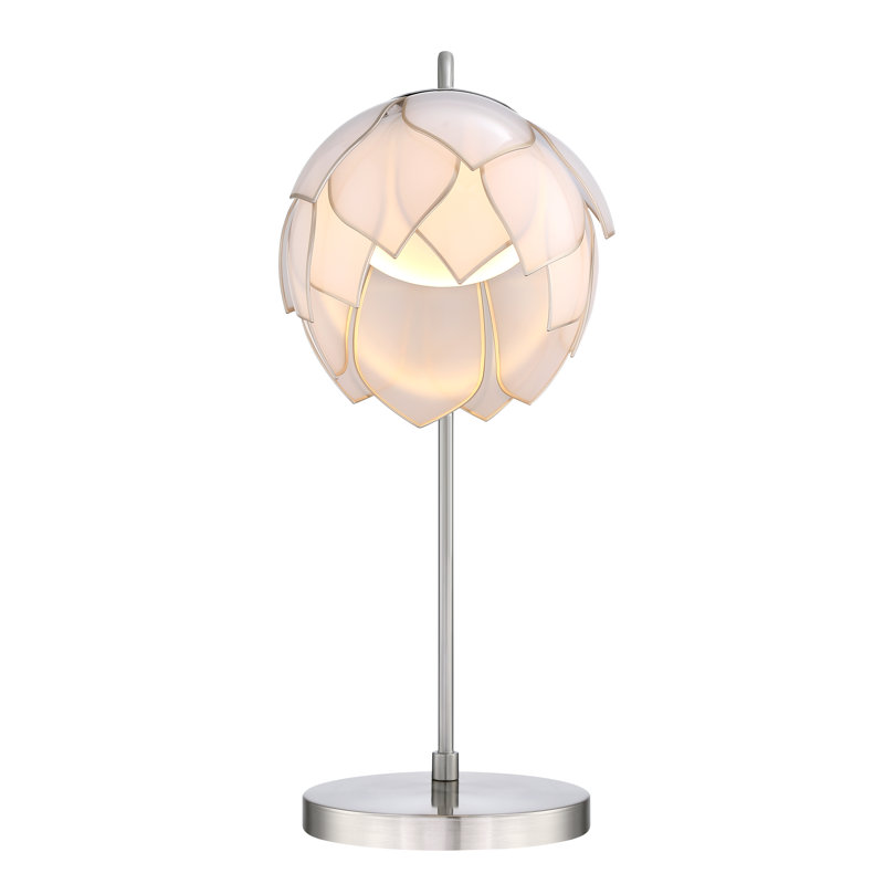 The Lotus Collection LED Arched Table Lamp, Burshed Nickel