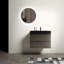 Lavabo de salle de bain gris de 30 po - moderne, grande capacité, surface lisse et silencieuse, design chic, rangement, fonctionnalité
