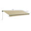 Auvent rétractable 16 pi x 10 pi, abri pare-soleil résistant aux rayons UV 280 g / m² pour terrasse, balcon, cour, beige-125181358-125181352