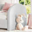 Lit tapissier à plancher bas SnuggleNest avec poche de rangement intégrée et rails latéraux de sécurité-134545983