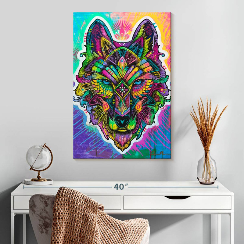 Brampt Wolf Shaman, 30" H x 20" W