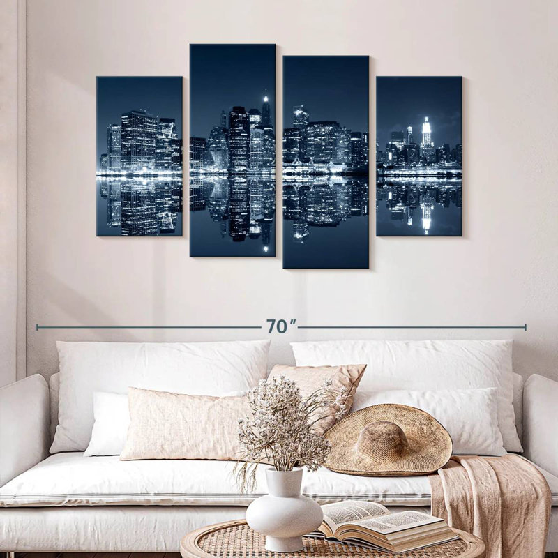 Horizon urbain de Sirci à New York, H 32 po x l 52 po
