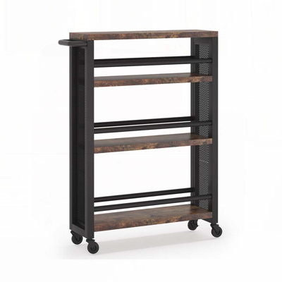 4-Tier Rolling Utility Cart with Wheels
