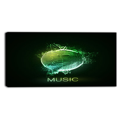 " Green Music Neon Sign "