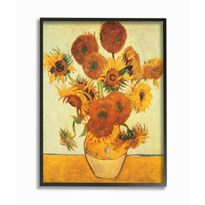 " Van Gogh Sunflowers Classic " by Vincent Van Gogh Mixed Media Painting