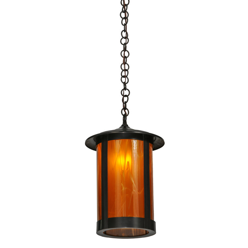 Fulton Prime Brown Glass 59" Tall Lantern Pendant