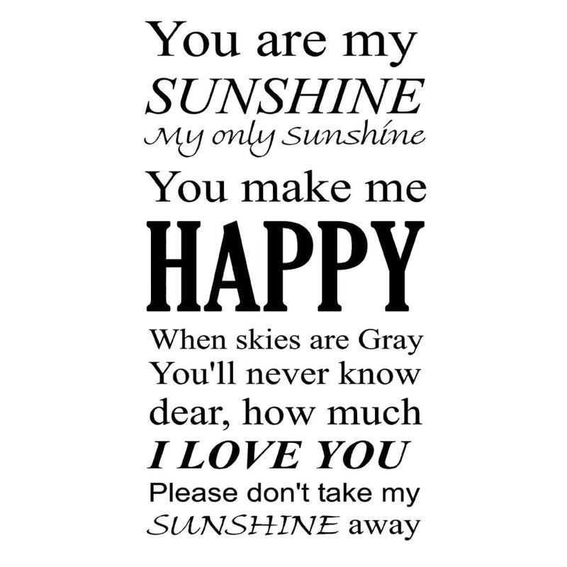 Adhésif décoratif en vinyle "you are my sunshine" Gallivat