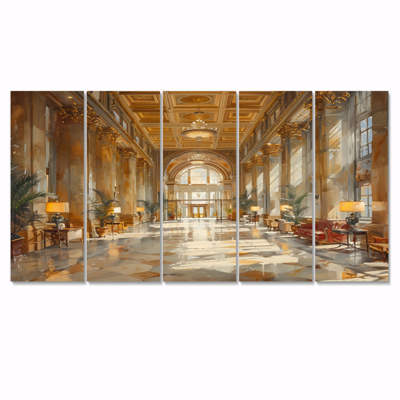 Baddeley - hôtels et loges, ensemble d'art sur toile, H 28 po x l 60 po