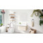 HOMCOM Arched Bathroom Mirror Cabinet Wall Mounted Modern Arch 68x13x66 cm