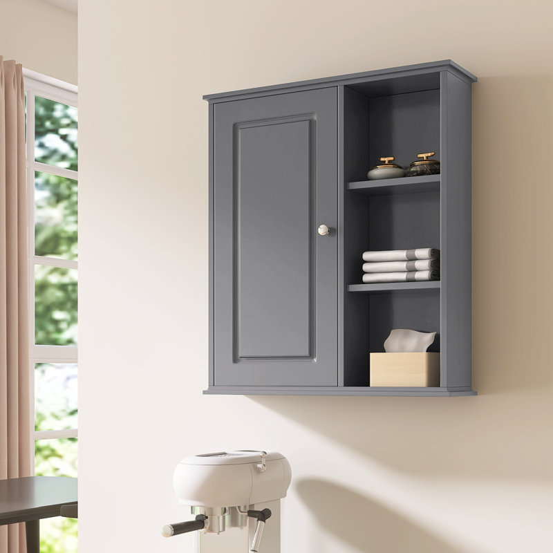 Armoire à pharmacie murale 24 po Red Barrel Studio®, Gris