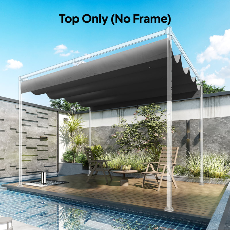 Outsunny Polyester Replacement Canopy for Pergola, Dark Grey