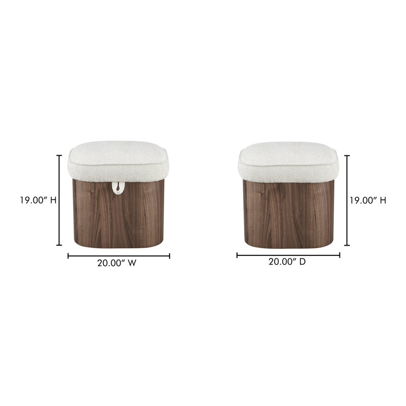 Sonny Vanity Stool, Walnut